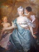 Nicolas de Largilliere La marquise de la Tour Maubourg et ses deux filles Spain oil painting artist
